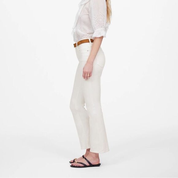 New Madewell mid rise kick out Flare White Jeans Sz  28 - Picture 2 of 11